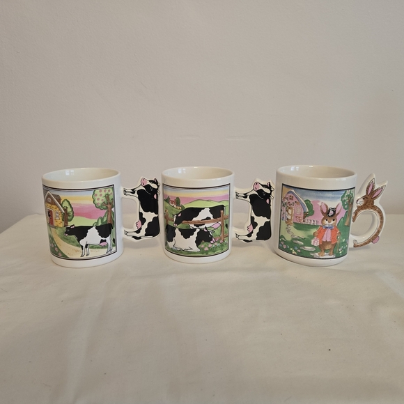 Set of Three Animal-Themed Mugs - Picture 1 of 7